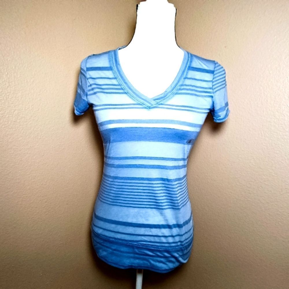Maurices semi sheer striped blouse Sz S